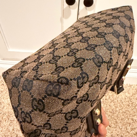Gucci Brown GG Supreme Canvas Tote with Dark Brown Leather Trim - Picture 5 of 16
